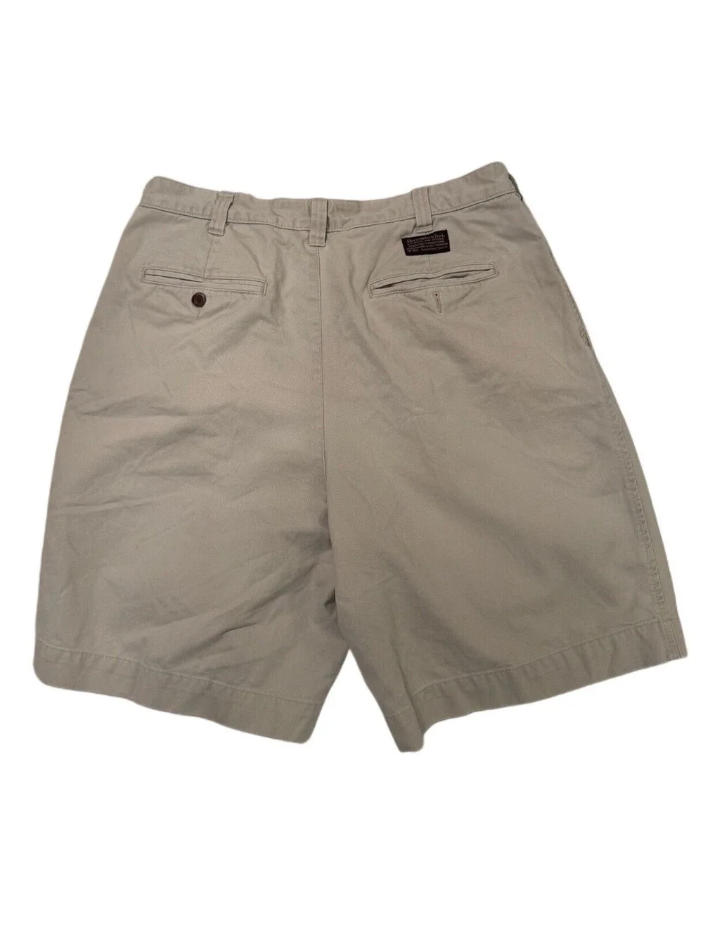 Abercrombie And Finch Men’s Khaki Chino Shorts 34 Classic Fit Outdoor Cotton